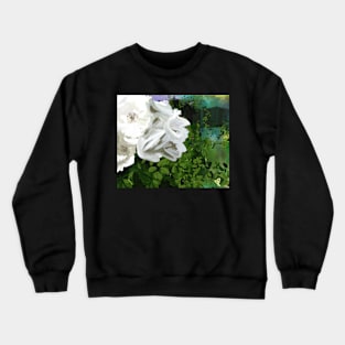 White Rose Bush Crewneck Sweatshirt